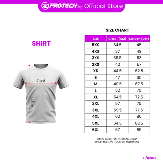 PROTECH RNZ10117M Dry Fit Badminton Unisex T-Shirt (Aqua Ocean)