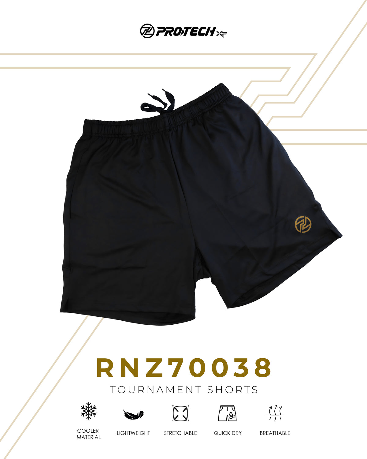 Protech Unisex Quick Dry Training Shorts – RNZ70038