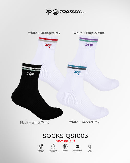 Protech Socks QS1002 (White/Black)