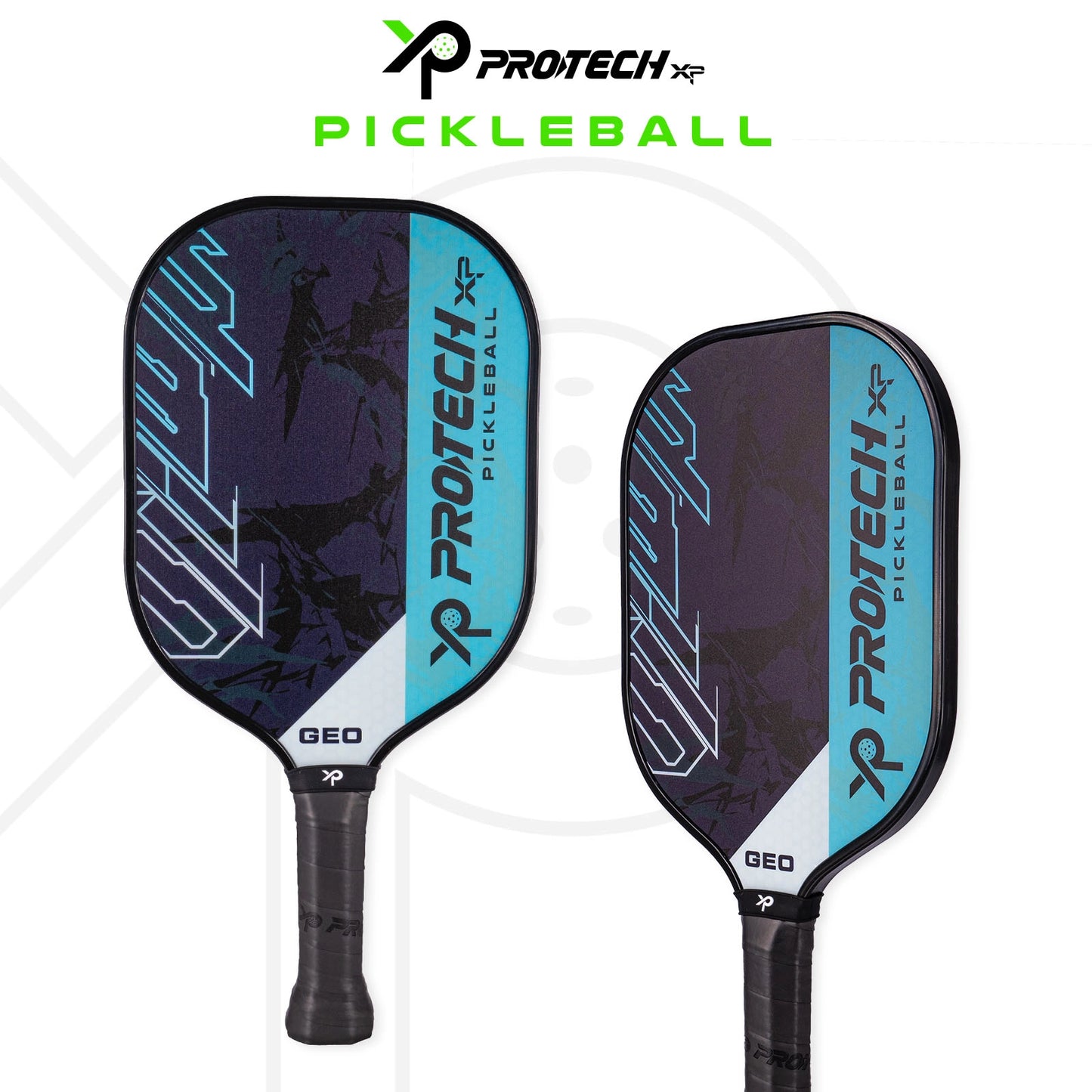 PROTECH XP GEO Pickleball Combo Set (2 Protech Pickleball Paddles/4 Balls/1 Cover)