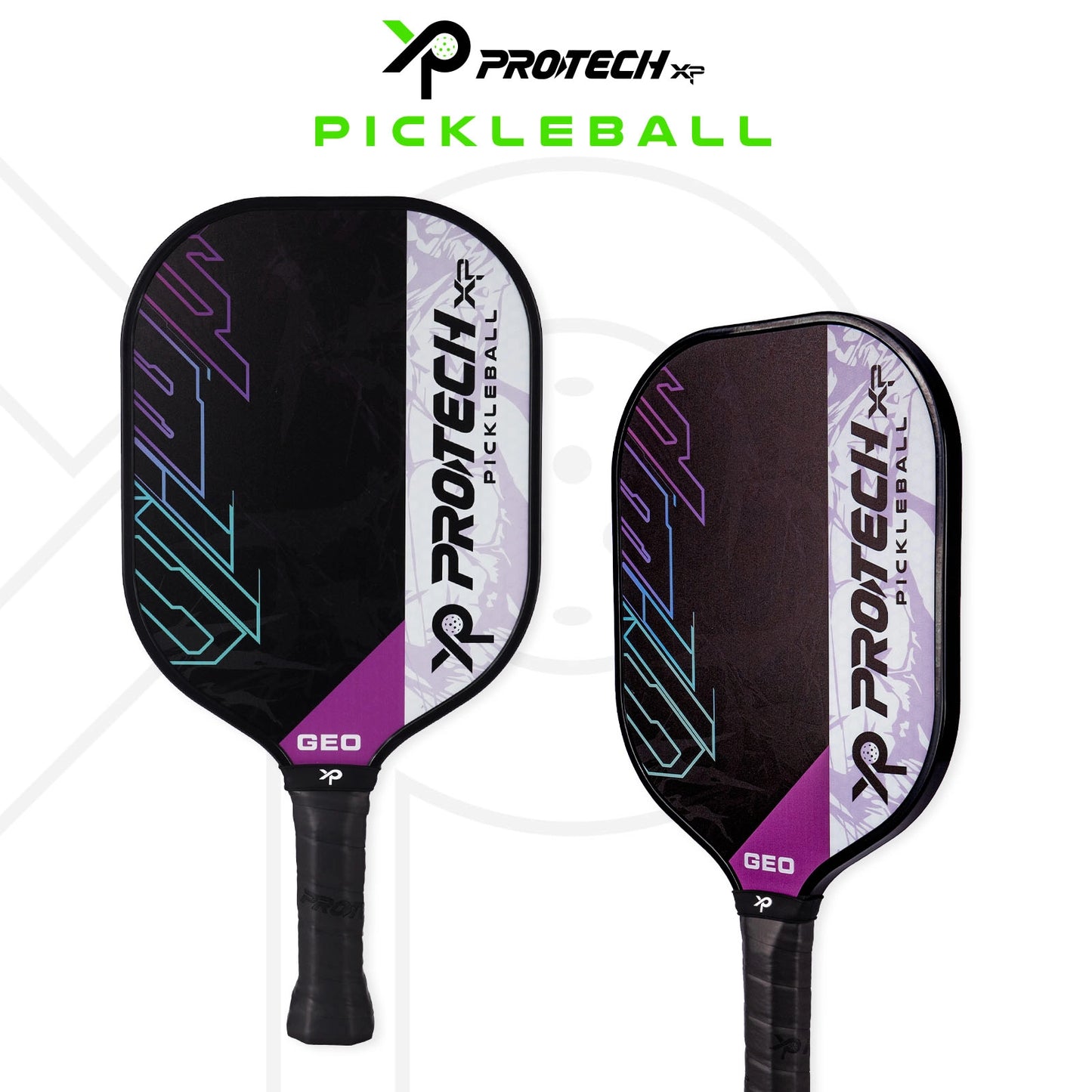PROTECH XP GEO Pickleball Combo Set (2 Protech Pickleball Paddles/4 Balls/1 Cover)