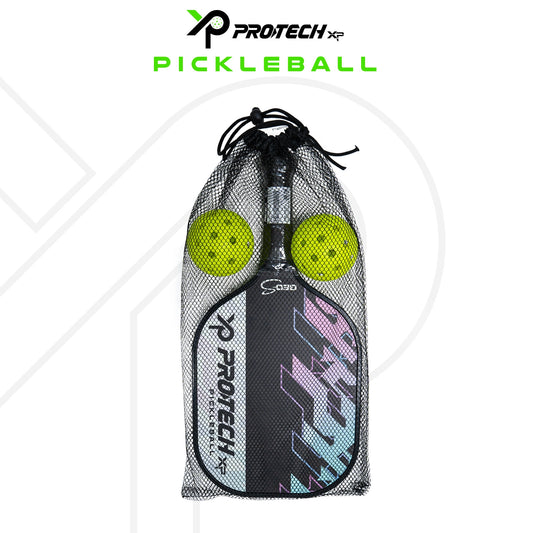 Protech XP Pickleball Paddle "GEO-S" (1 Paddle & 2 balls & Cover)