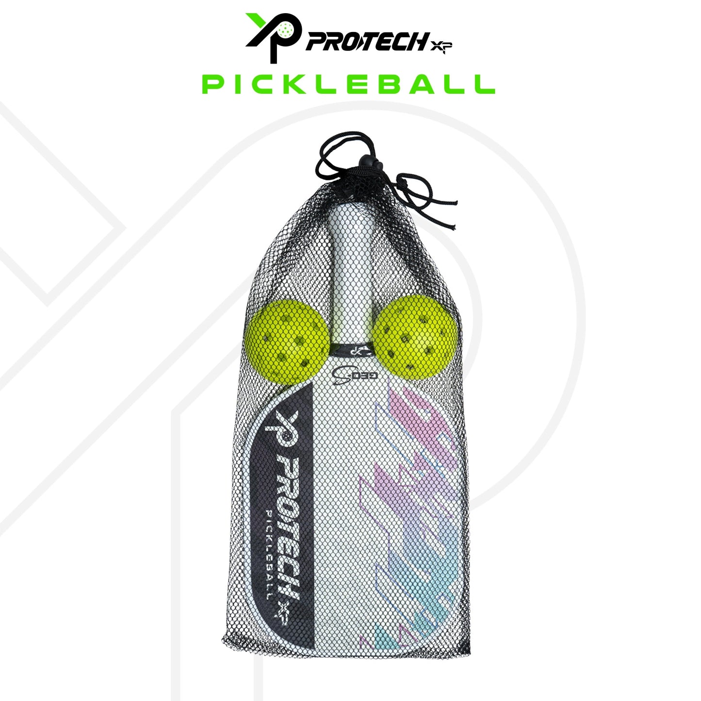 Protech XP Pickleball Paddle "GEO-S" (1 Paddle & 2 balls & Cover) (Social & Lifestyle)