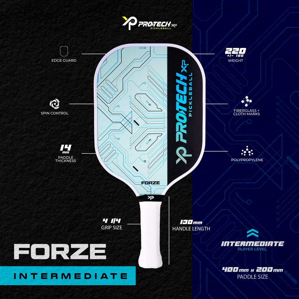 Protech XP FORZE Series Pickleball Paddle with Cover – 14mm