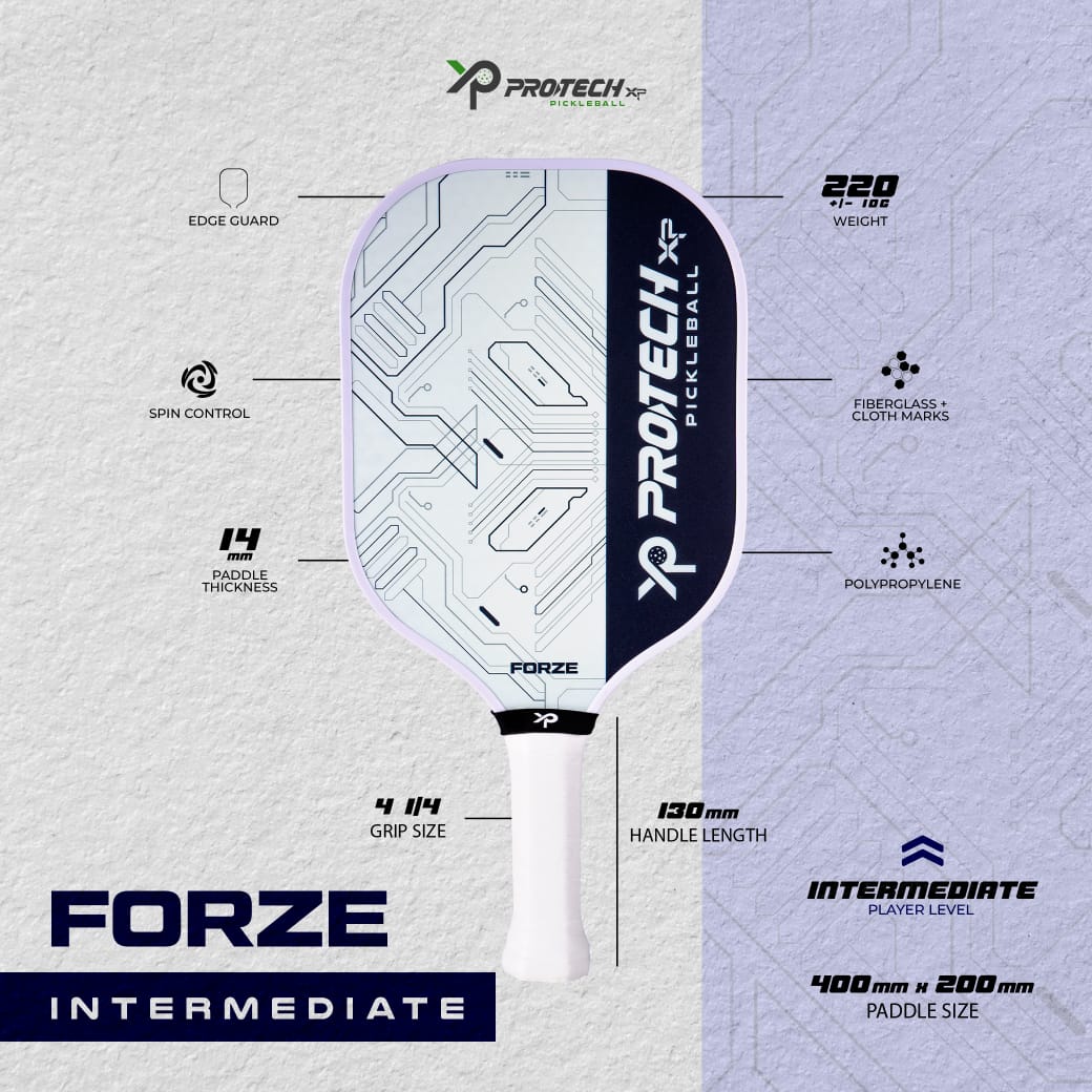 Protech XP FORZE Series Pickleball Paddle with Cover – 14mm